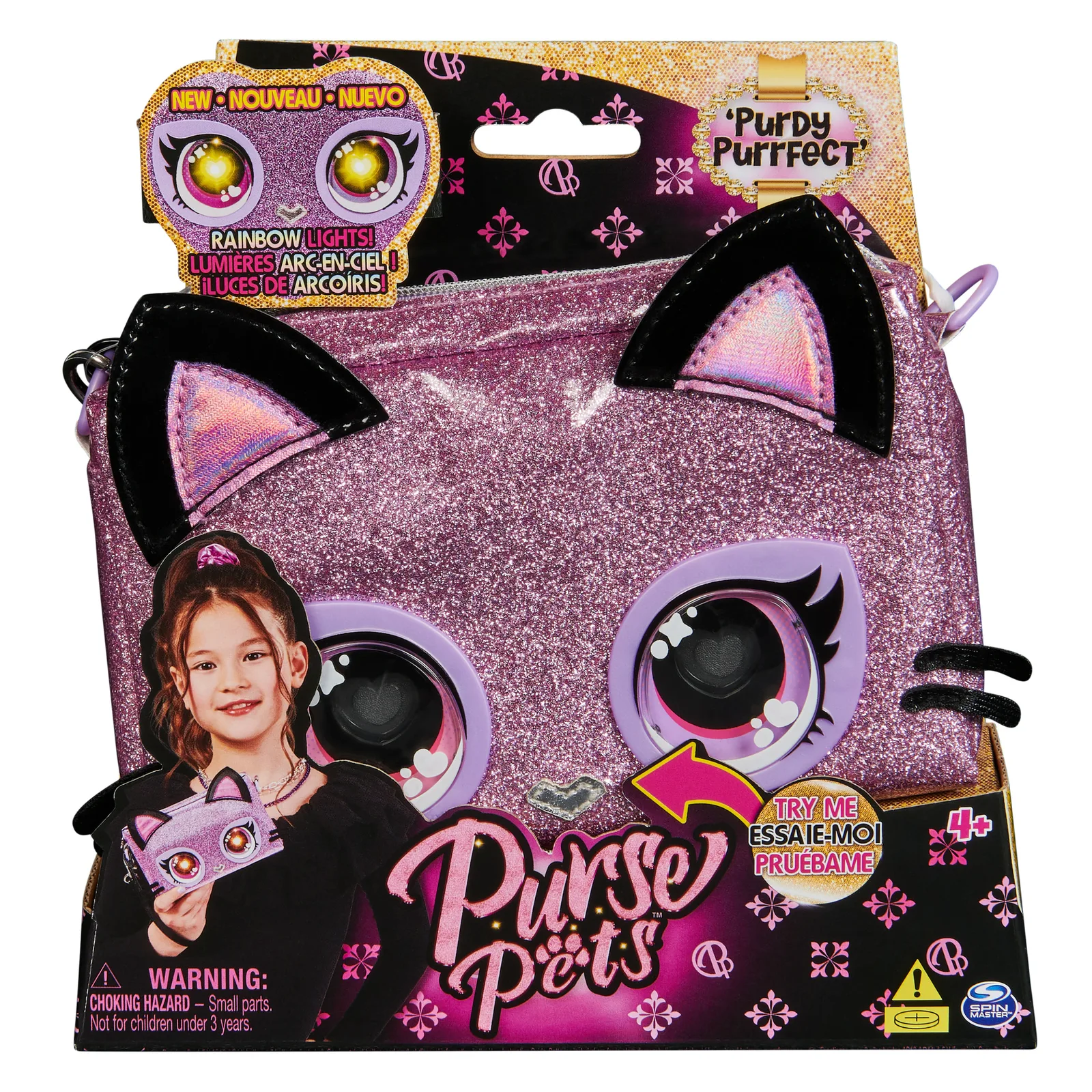 Spin Master BAG INA PursePets Wristlet Kitty GML 6067884 El ve Omuz Çantaları