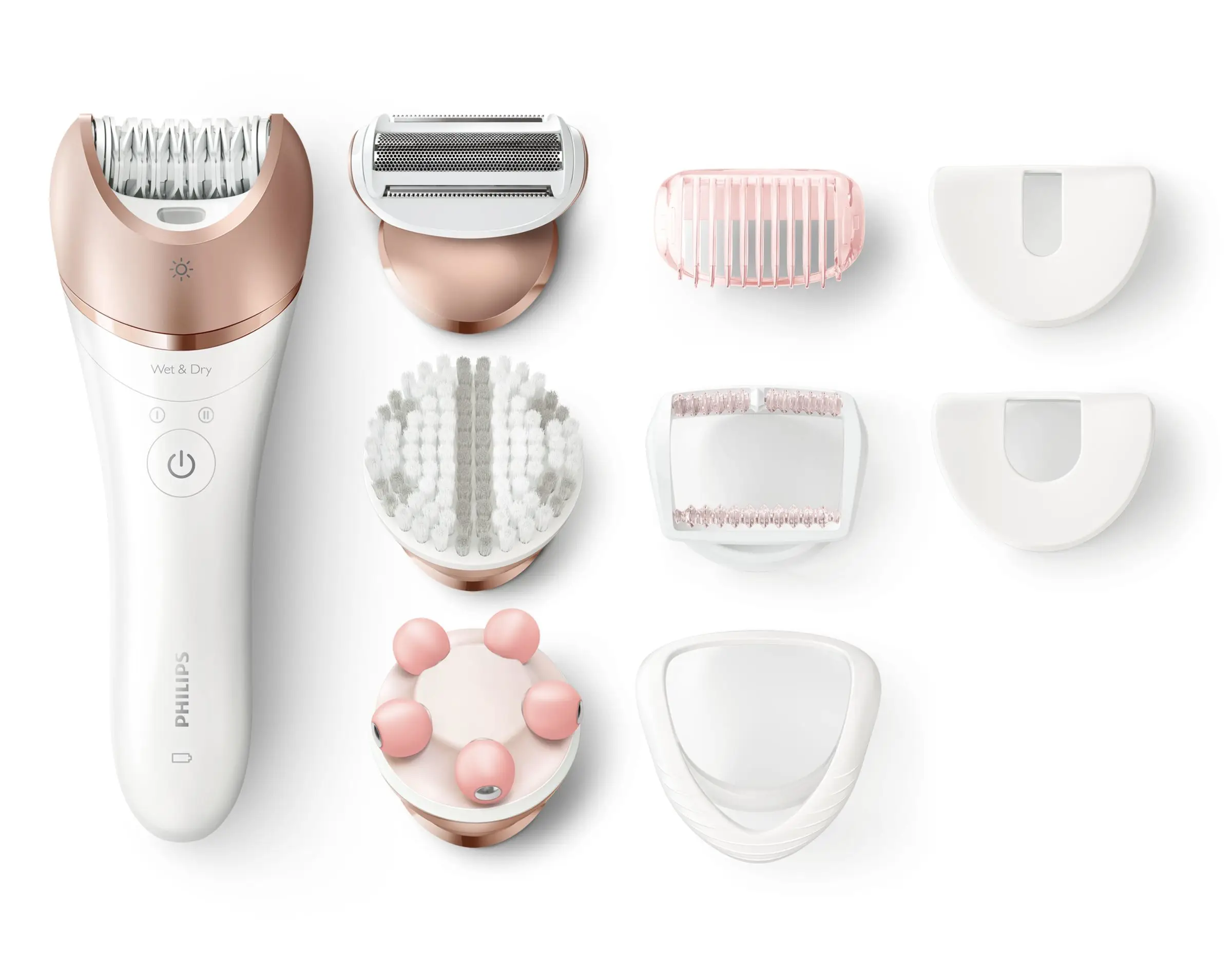 Philips Bacaklar, vücut ve yüz için Islak ve Kuru epilatör BRE650/05 Epilasyon Aletleri