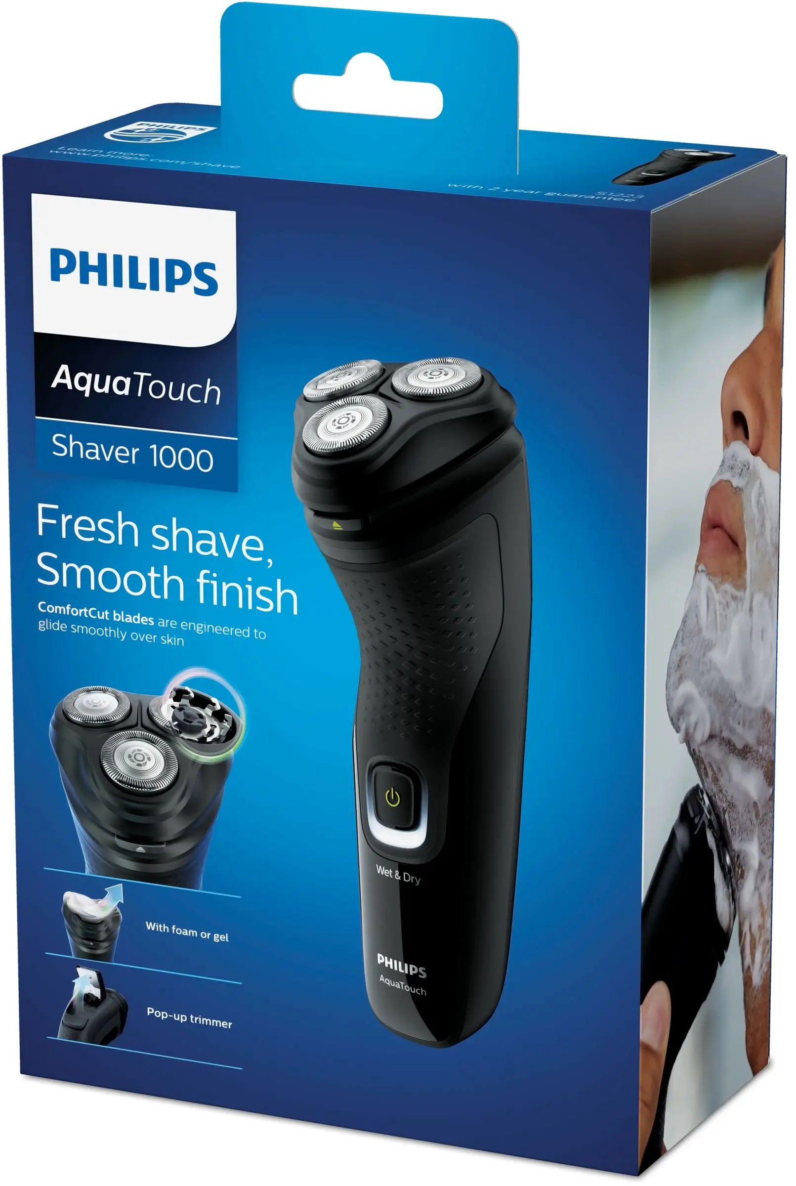Philips Shaver series 1000 S1223/41 Islak veya Kuru tıraş için elektrikli tıraş makinesi Thumbnail 2