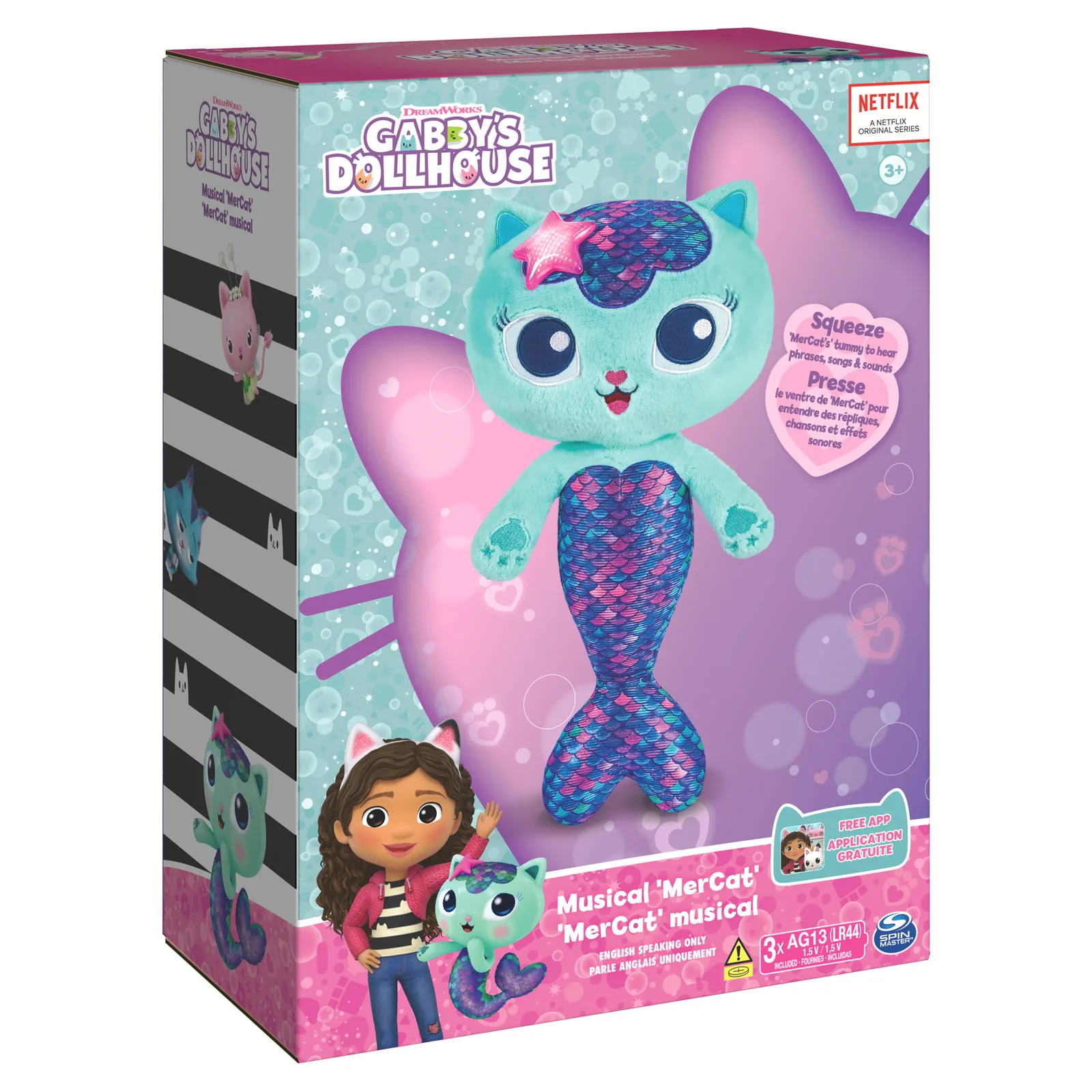 Spin Master Gabby's Dollhouse GDH PLH Feature Plush MerCat GML 6064359 Thumbnail 11