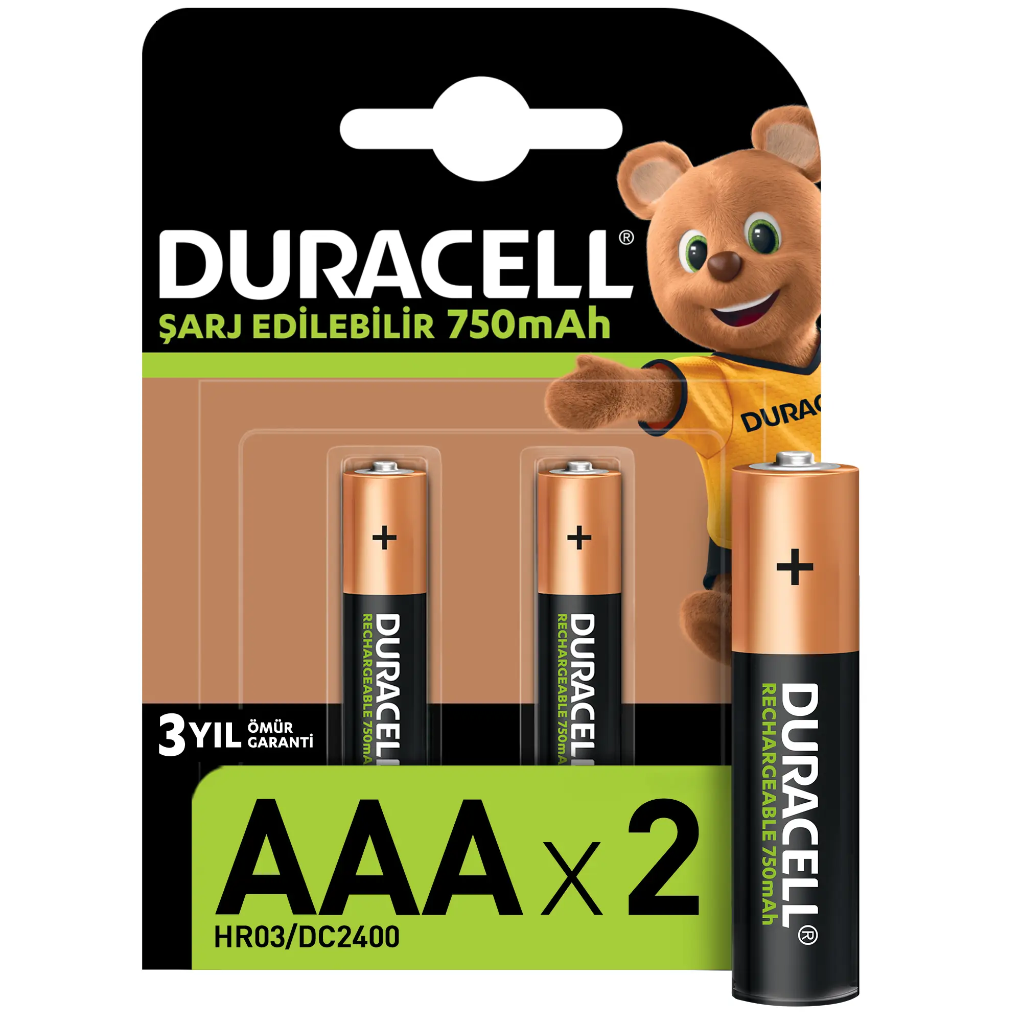 Duracell Turbo AAA, 2 5000394107939 Ev İçi Kullanım Bataryaları