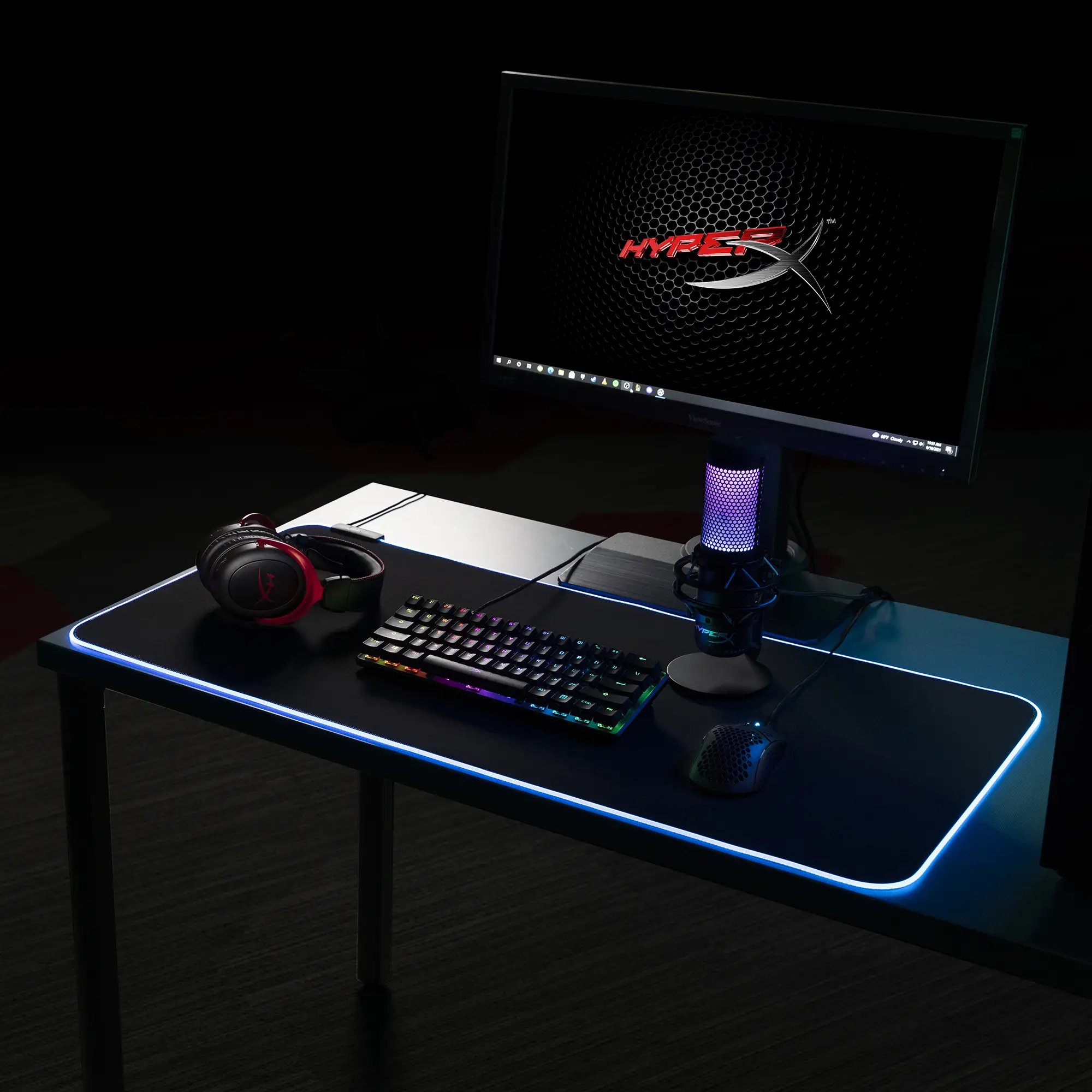 HyperX Pulsefire Mat - RGB Oyun Fare Altlığı - Kumaş (XL) 4S7T2AA Thumbnail 3