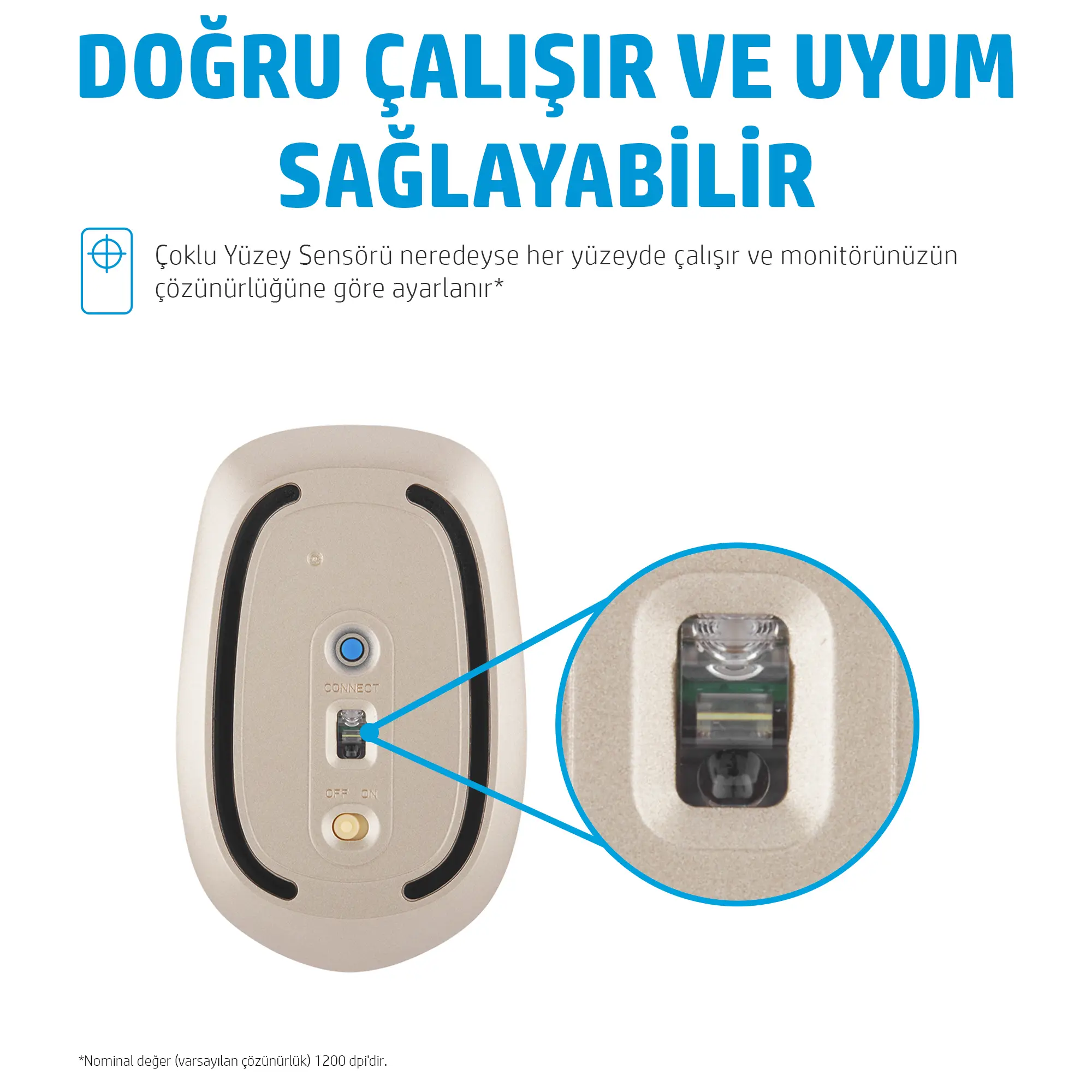 HP 410 Slim Gümüş Bluetooth 4M0X5AA 2000 DPI Kablosuz Mouse Thumbnail 10