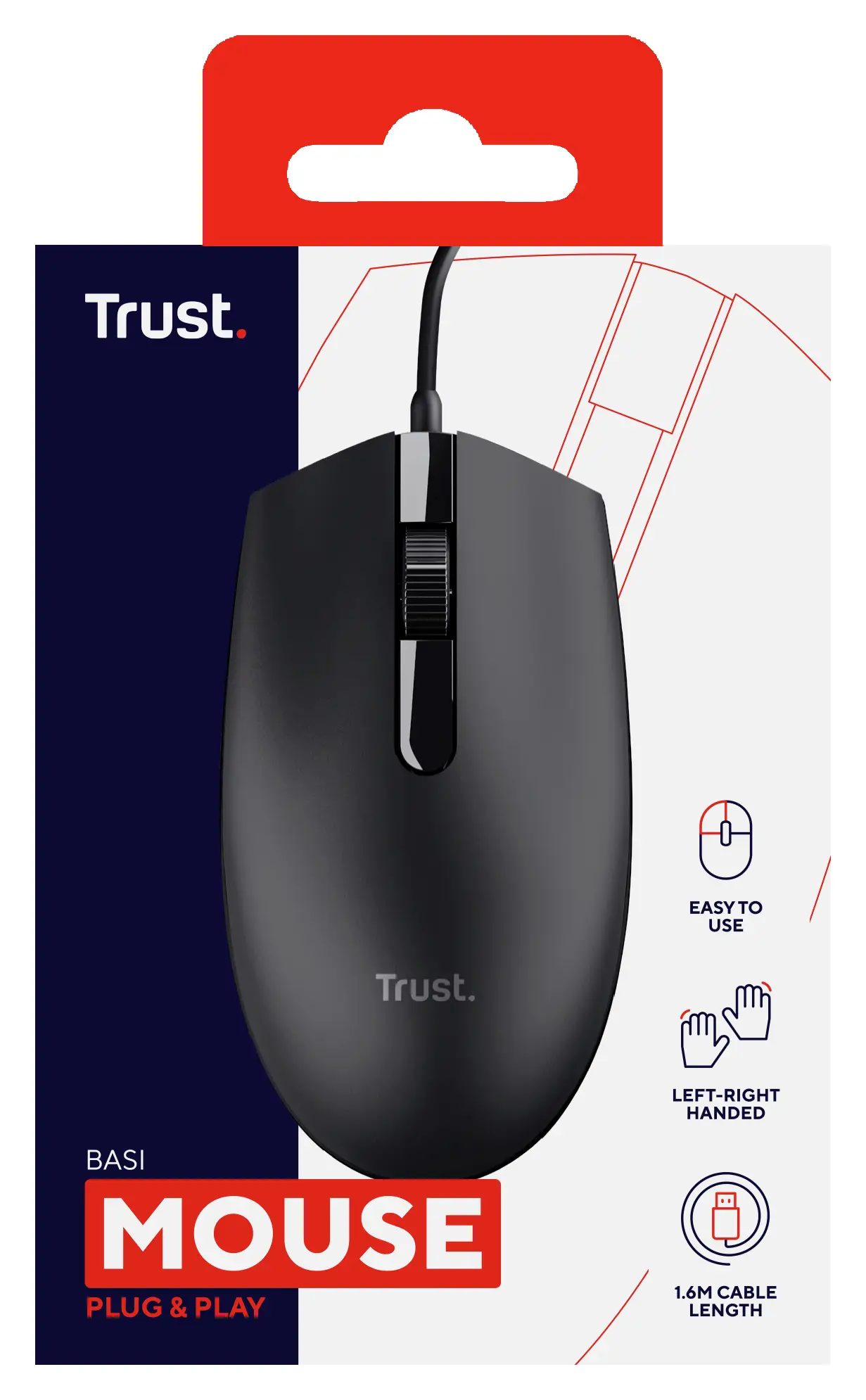 Trust Basi 24271 1200 DPI Optik Mouse Thumbnail 5