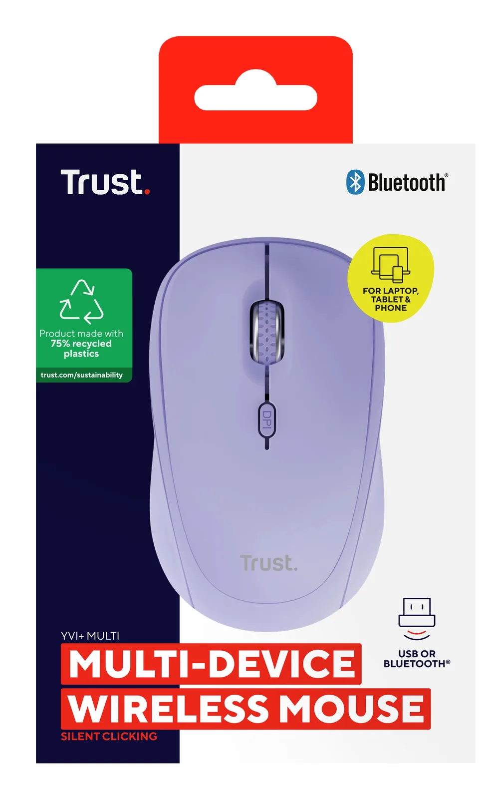 Trust Yvi+ 25583 1600 DPI Bluetooth Kablosuz Mouse Thumbnail 7