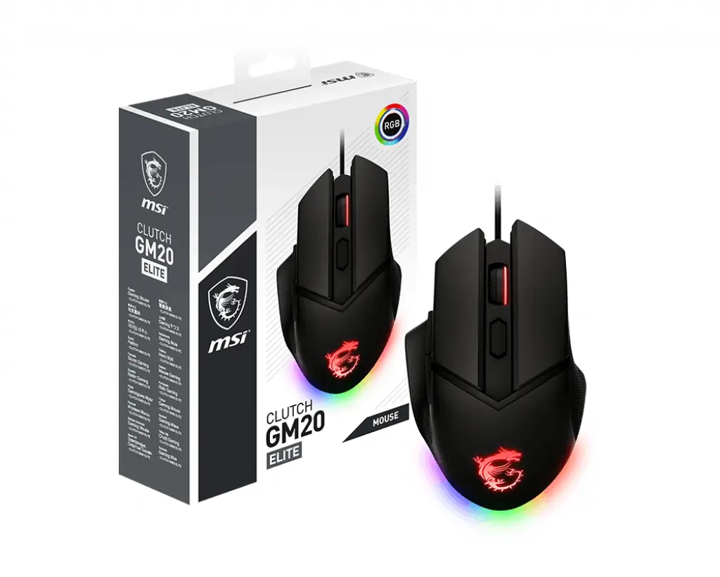 MSI CLUTCHGM20ELITE 6400 DPI Oyuncu Faresi Farele