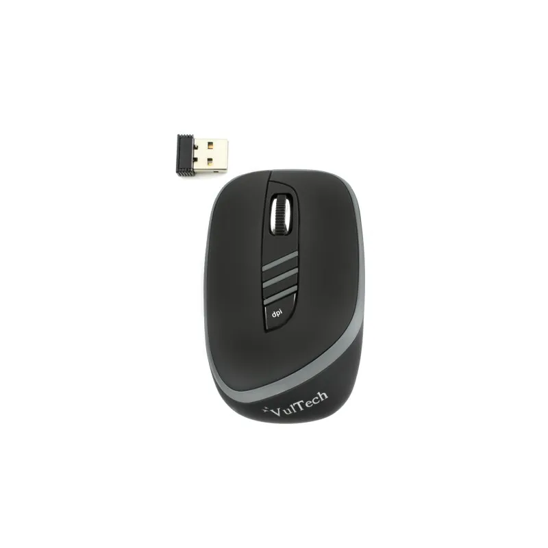 Vultech MN-01W SILVER E NERO 1600 DPI Kablosuz Mouse