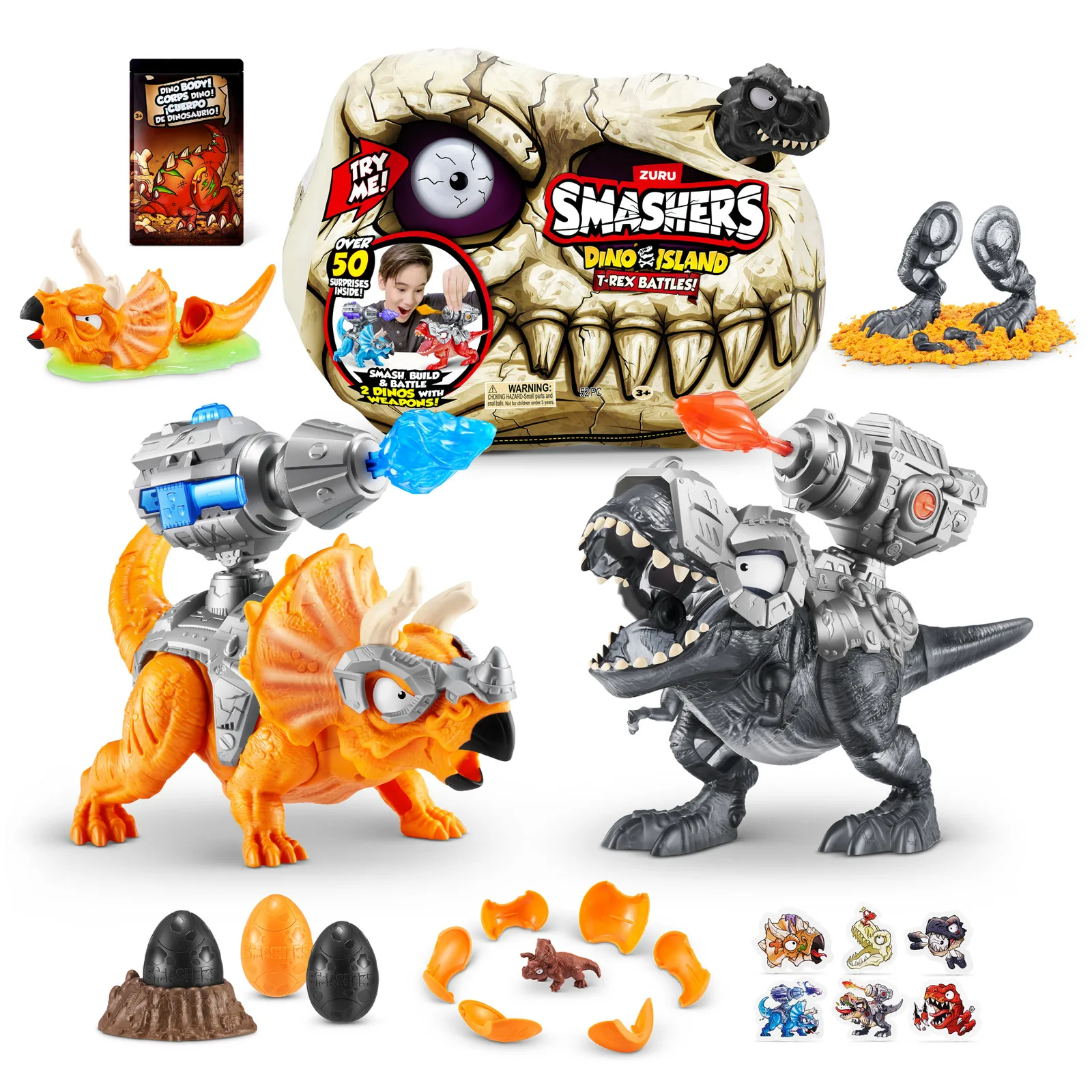 ZURU Smashers 74102 Dinozor 50 Parça Oyuncak Figür Figür Oyuncak