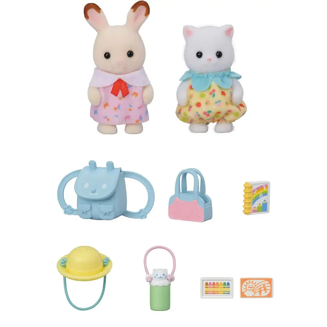 Sylvanian Families 5747 Kedi, Tavşan 9 Parça Oyuncak Figür Thumbnail 4