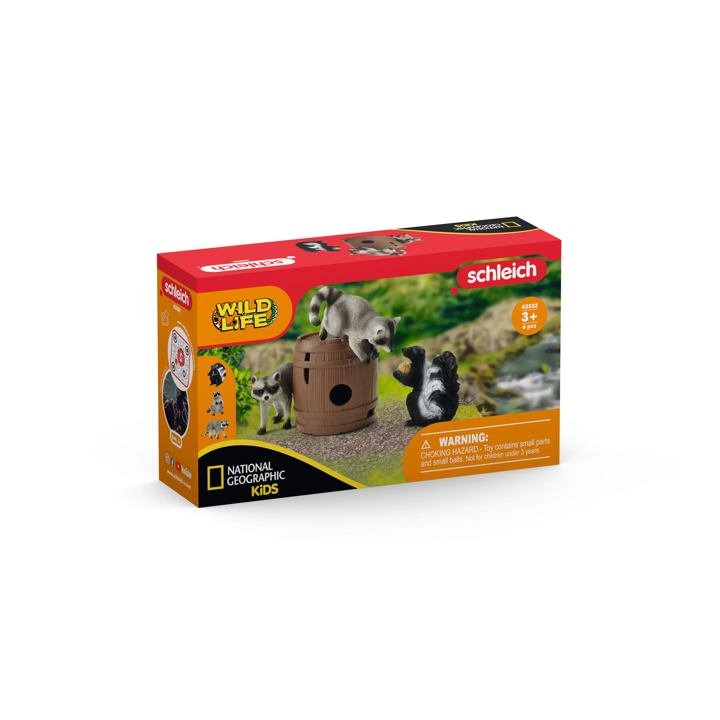 schleich 42532 WILD LIFE Rakun, Kokarca Oyuncak Figür Thumbnail 6
