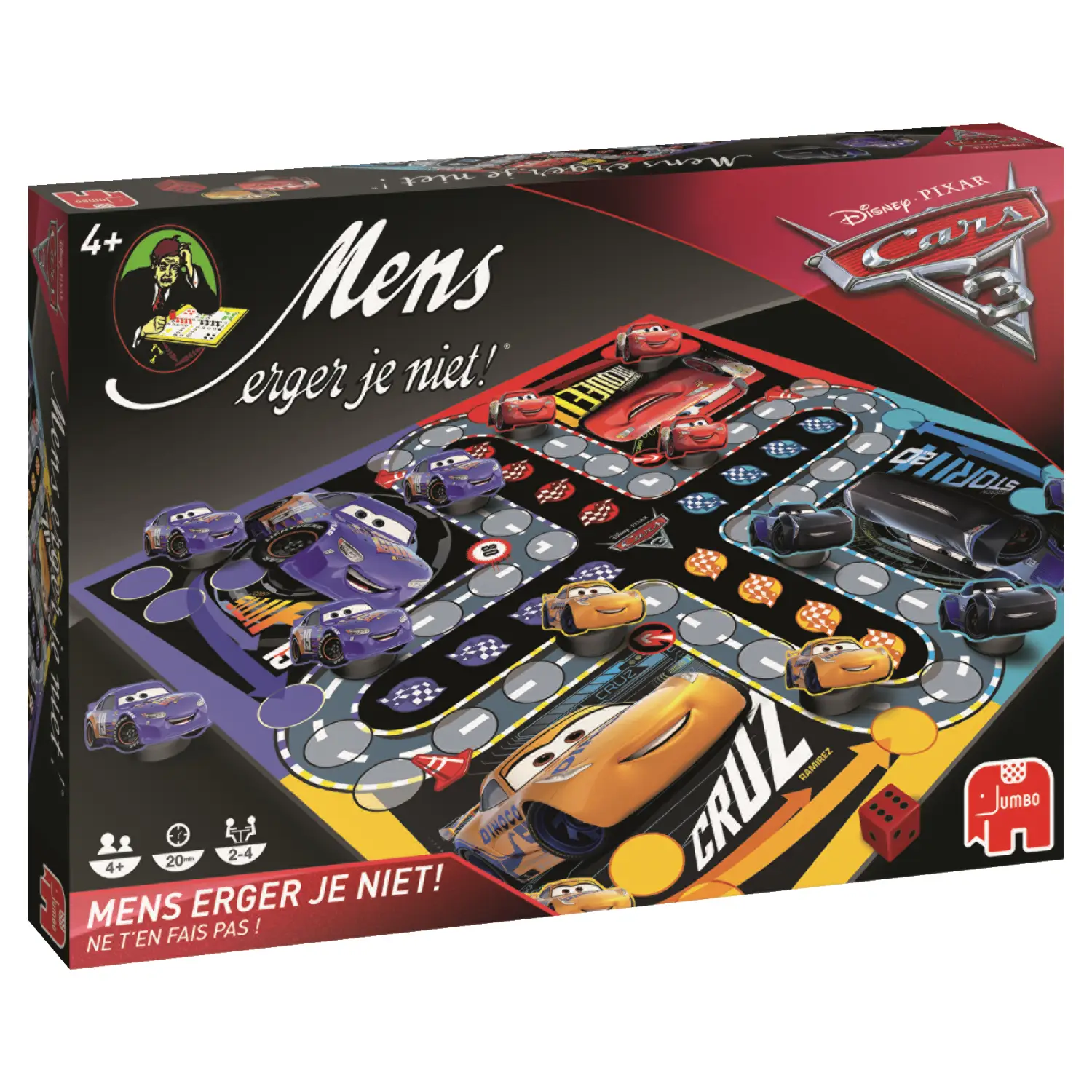 Jumbo Disney Cars 3 Mens Erger Je Niet! 81538 Kutu Oyunu Figür Oyuncak