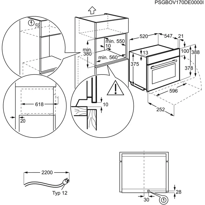 Electrolux EB3GL30SP 34 Litre 944 271 401 Ankastre Fırın Thumbnail 1