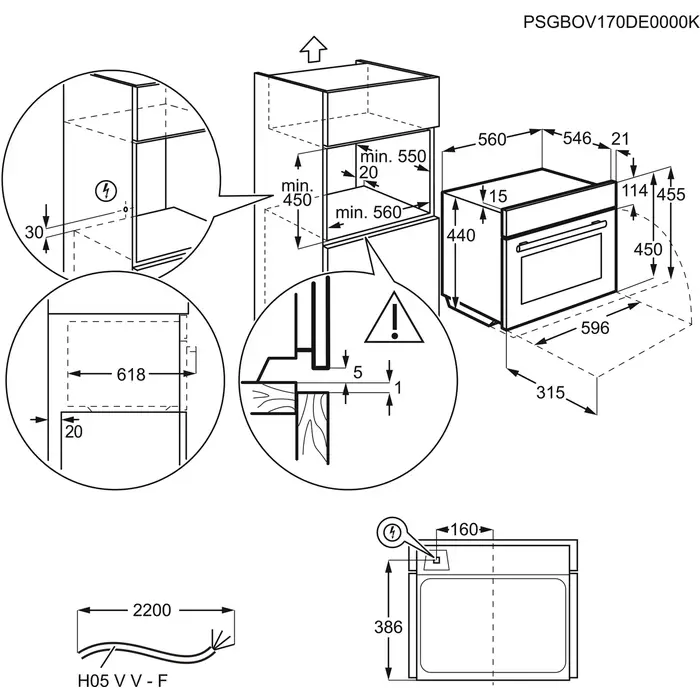 Electrolux EB4SL40CN 43 Litre 944 066 510 Ankastre Fırın Thumbnail 2
