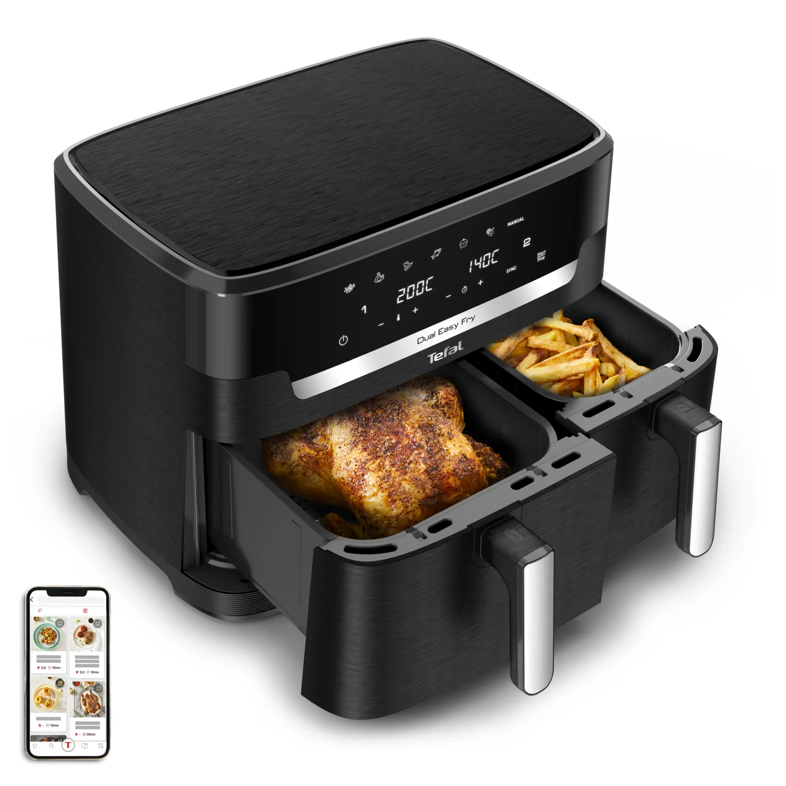 Tefal Easy Fry Dual XXL EY9428E0 Fritözle