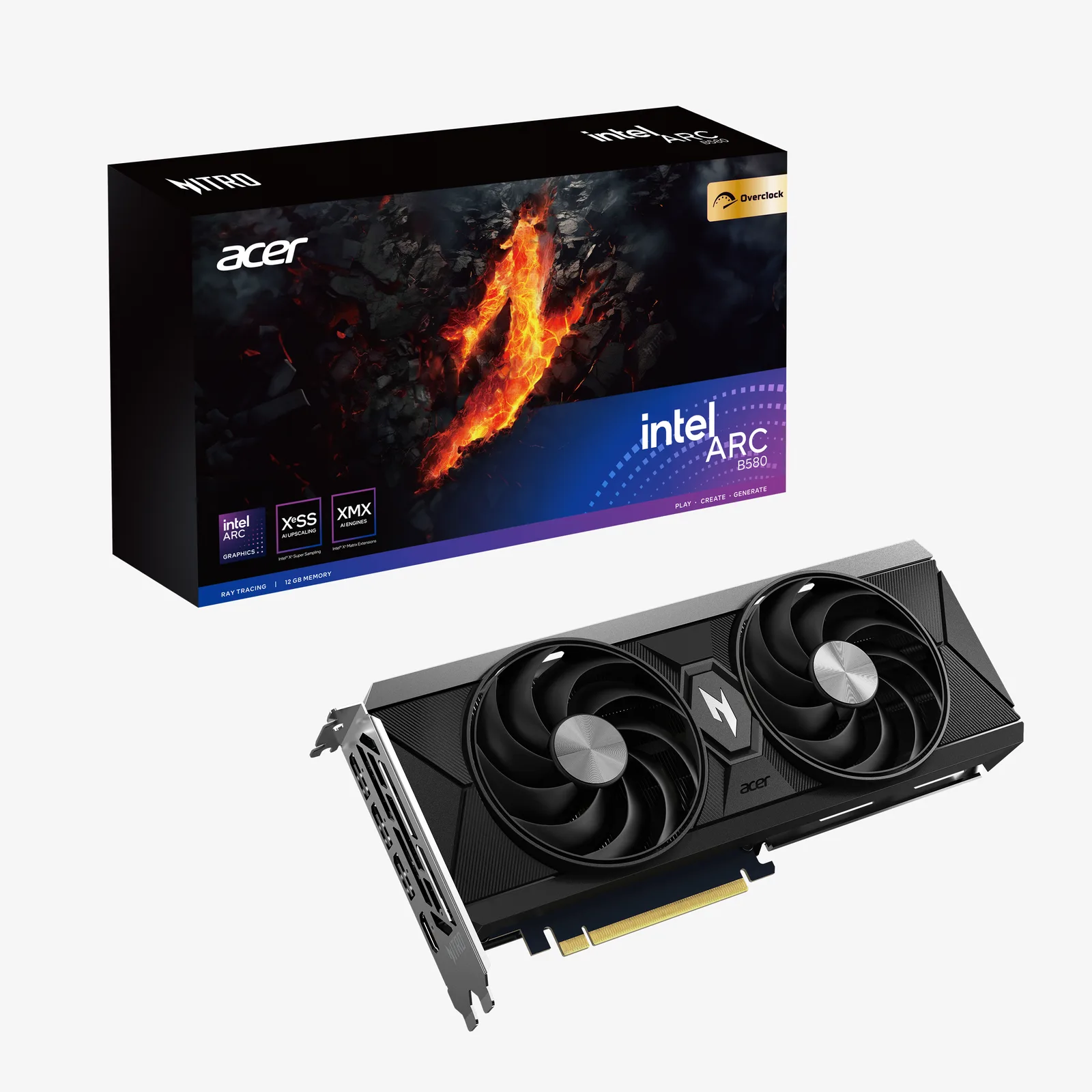 Acer Nitro Intel® Arc™ B580 OC DP.Z4BWW.P01 Ekran Kartı Görüntü Kartları