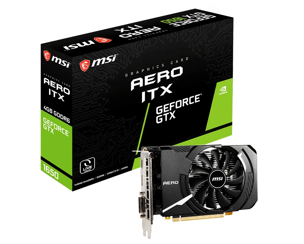 MSI GTX 1650 D6 AERO ITX 4 GB GDDR6 Ekran Kartı