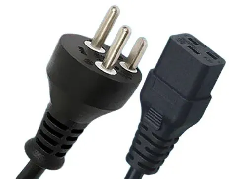 Power cable Denmark type K - C19 black 3m MC-PE0771330 Güç Kabloları