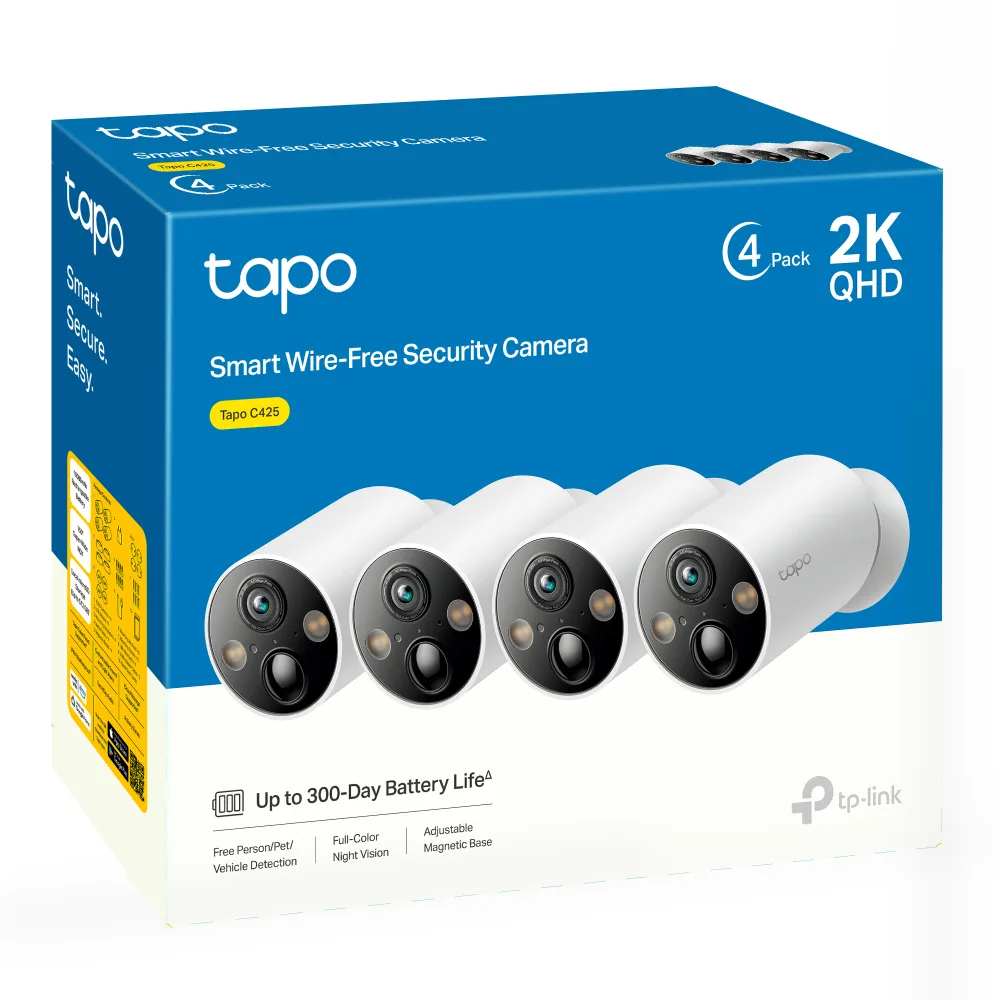 TP-Link Tapo C425 4-Pack TAPO C425(4-PACK) Thumbnail 9