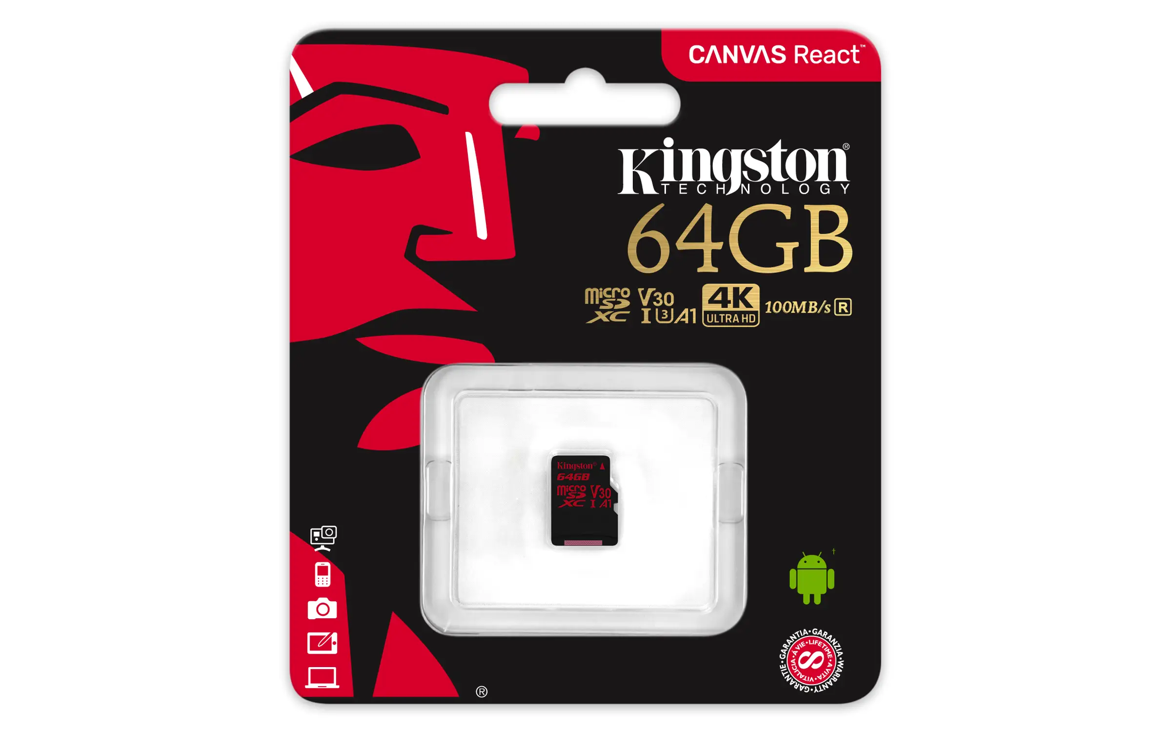 Kingston Technology Canvas React 64 GB SDCR/64GBSP Thumbnail 2