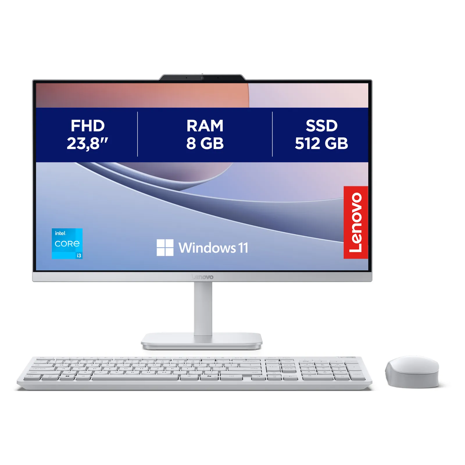 Lenovo A100 F0J60035UK 23.8 inç FHD i3-N305 8 GB RAM 512 GB SSD All-in-One Bilgisayar Thumbnail 0