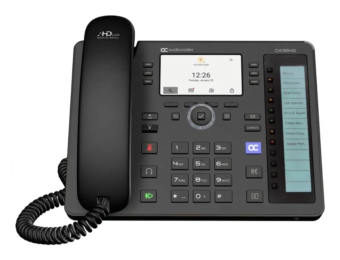AudioCodes C436HD IP Phone TEAMS-C436HD-DBW IP-Telefon