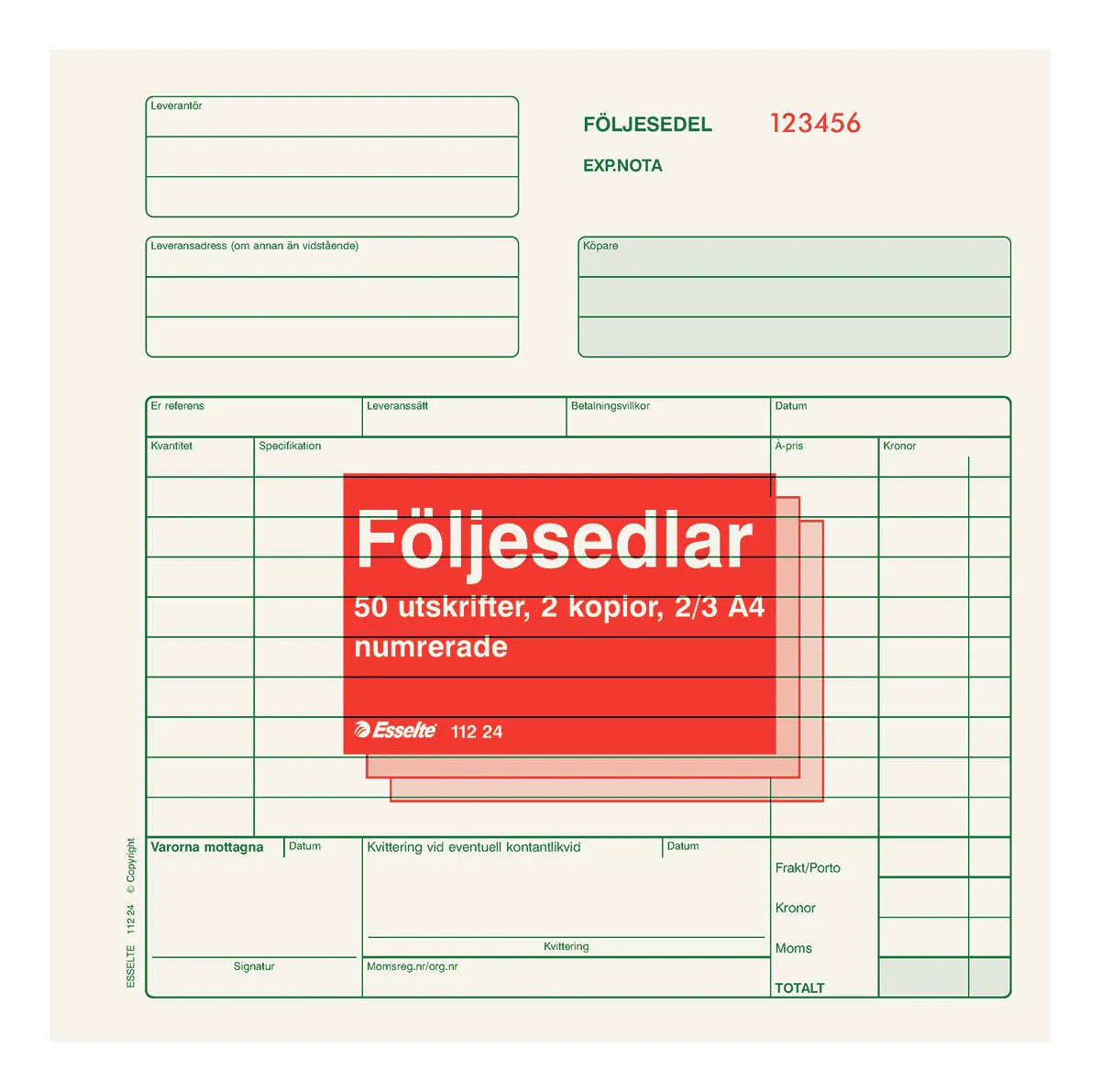 Esselte 11224 Işletme Formları
