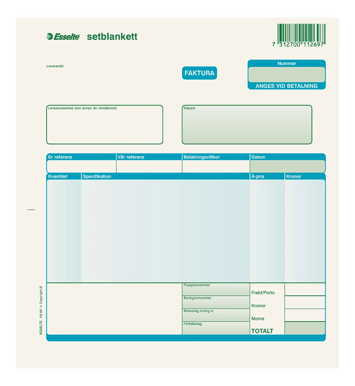 Esselte 11269 Işletme Formları