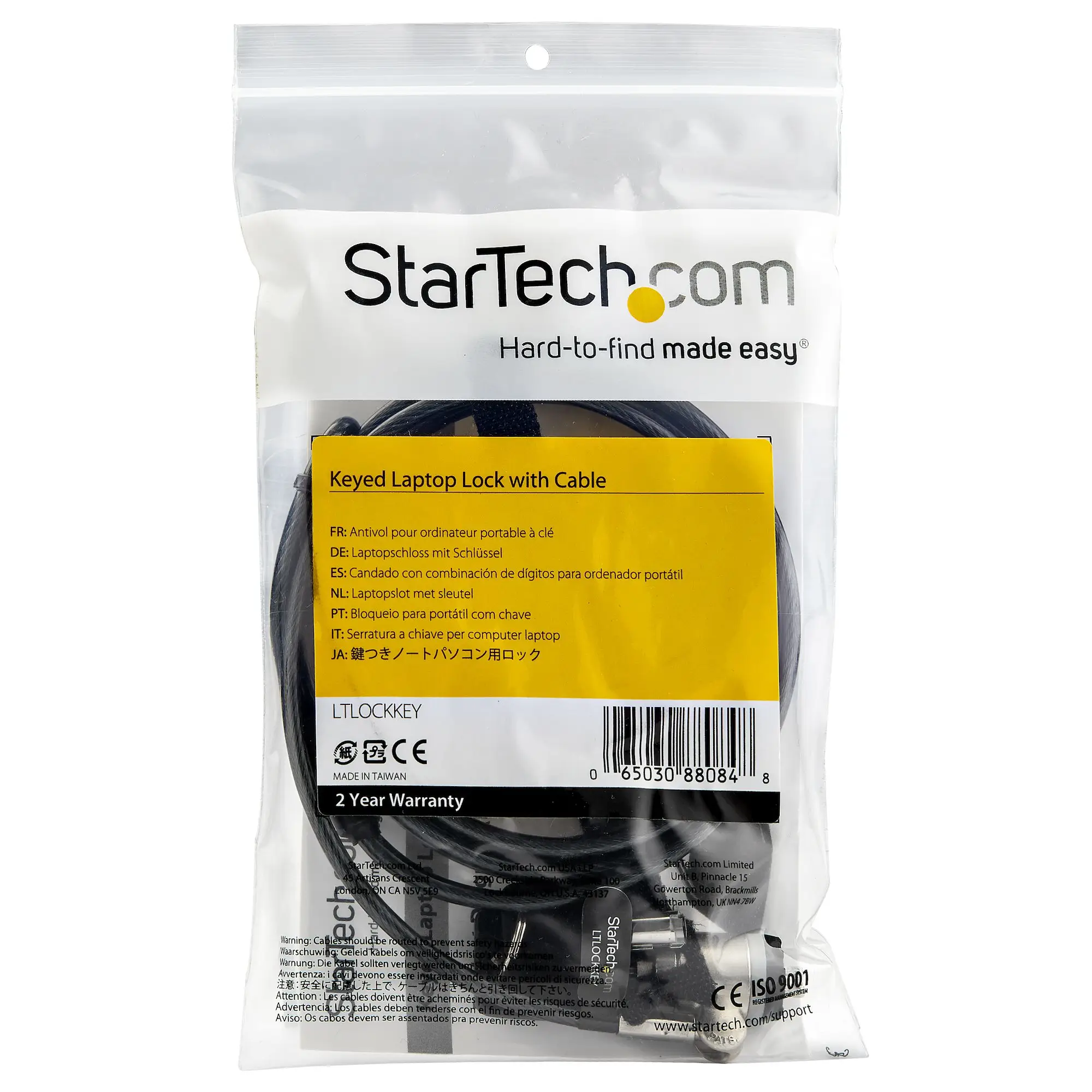 StarTech.com LTLOCKKEY Kablo Kilitleri Thumbnail 4