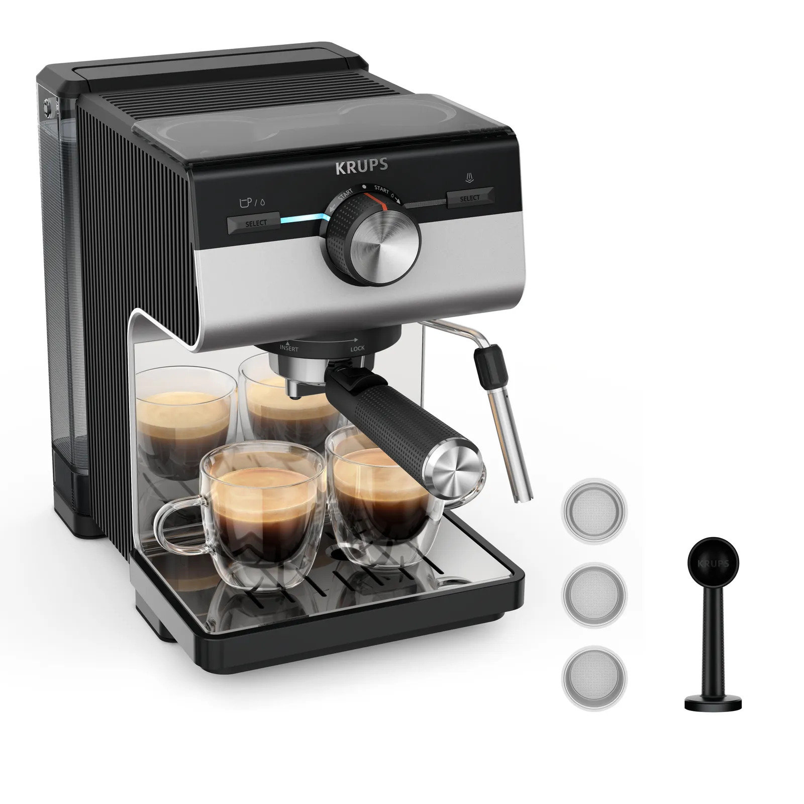 Krups Authentic+ XP384E10 Yarı Otomatik 2 L Espresso Makinesi Kahve Makinesi