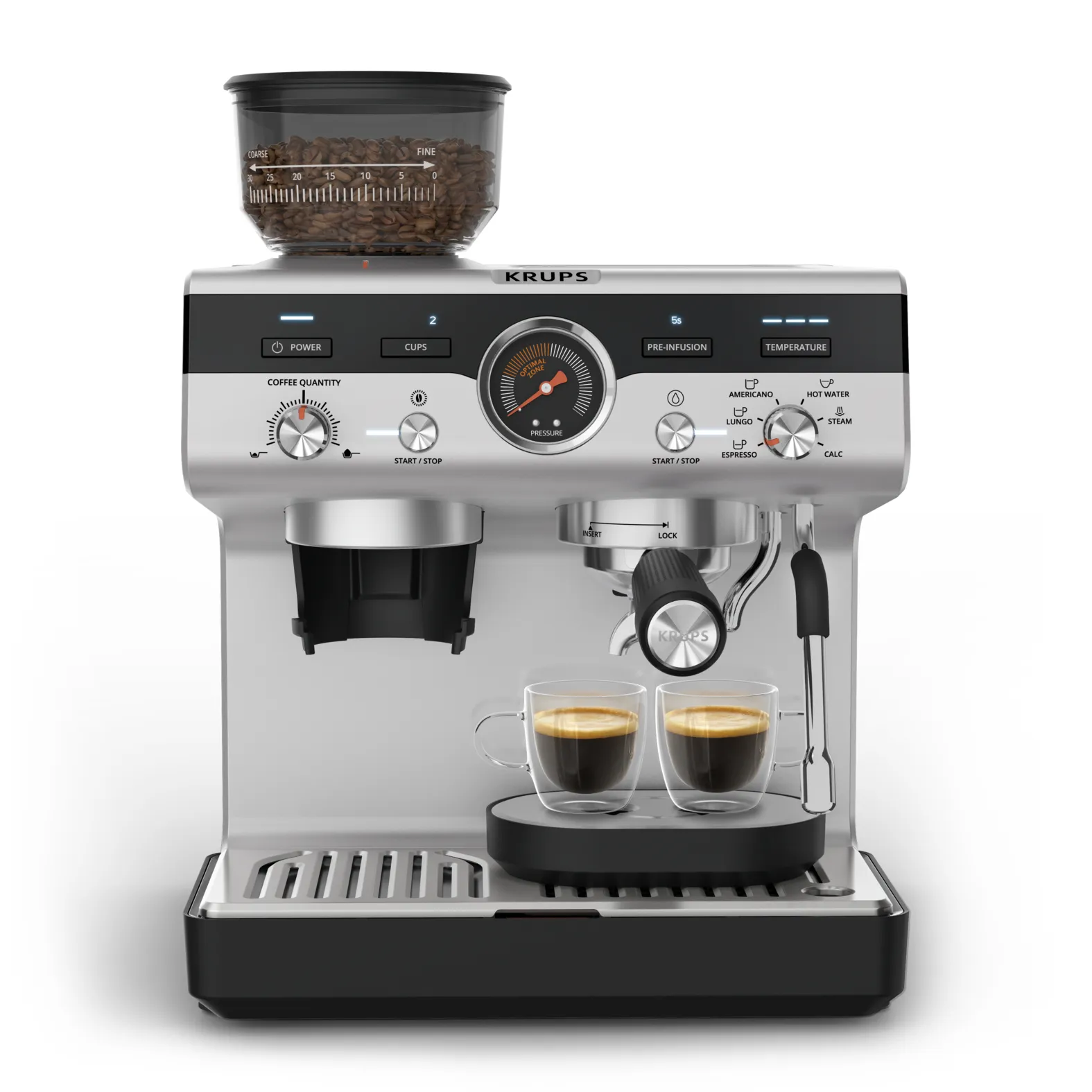 Krups Precision XP801T10 Yarı Otomatik 3 L Espresso Makinesi Kahve Makinesi