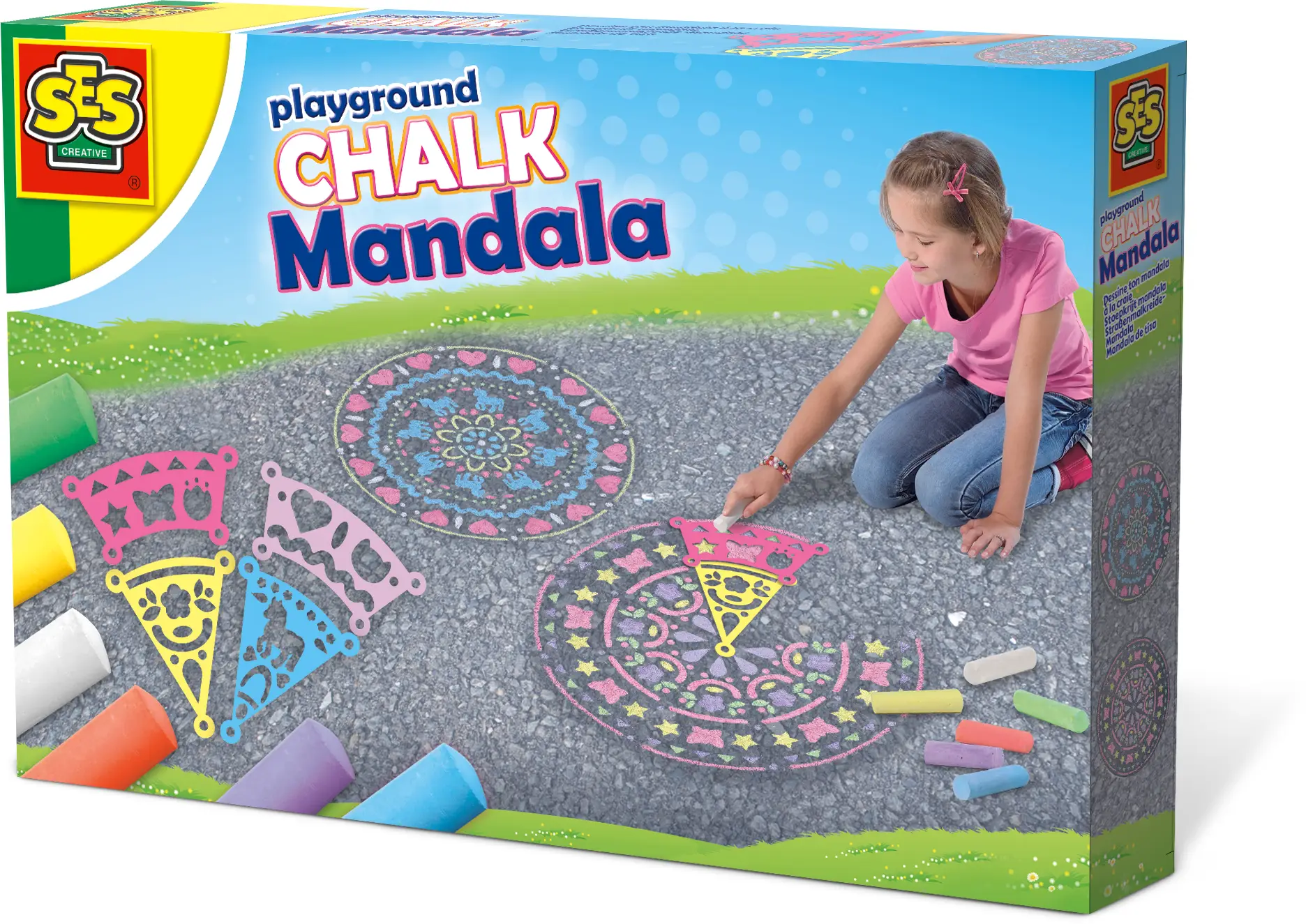 SES Creative Playground chalk mandala 02208 Kaldırım Tebeşirleri
