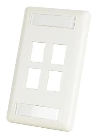 Legrand HDJ 4-Port Single-Gang Faceplate with Label Field 403HDJ14 Keystone Modül Aksesuarları