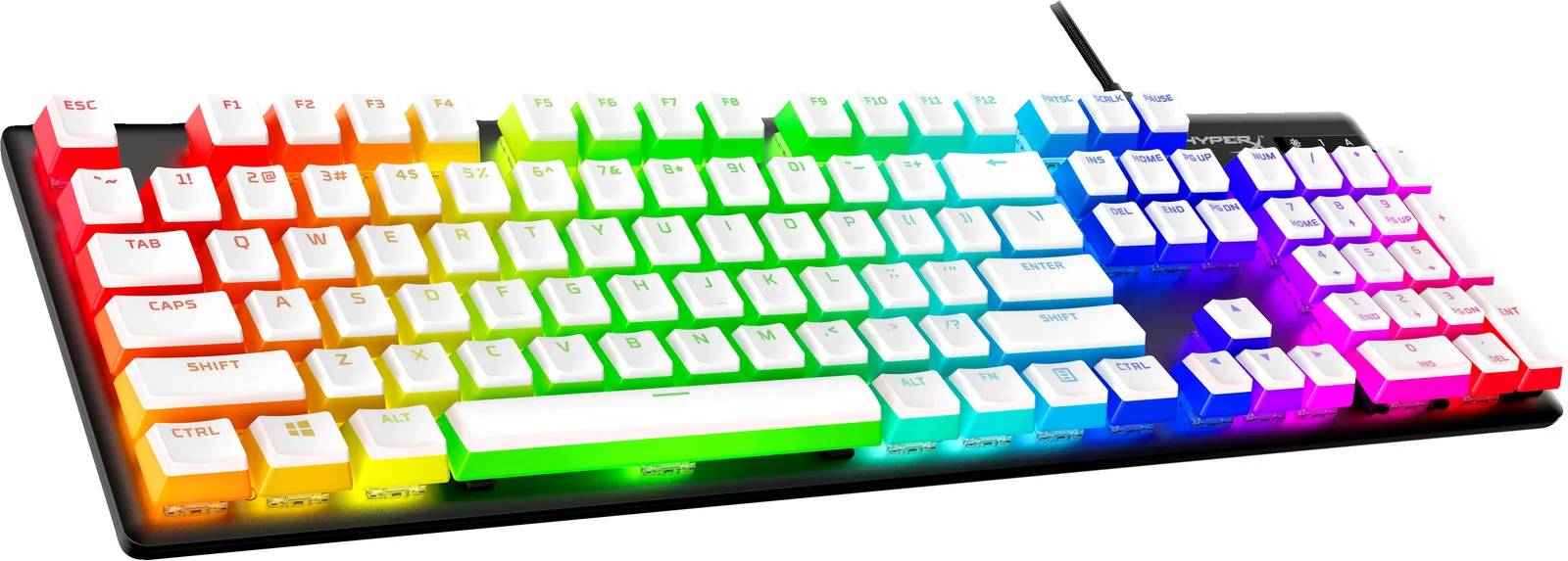 HyperX Pudding Keycaps 2 - Full Key Set - PBT - White (US Layout) 7G8K2AA Thumbnail 1