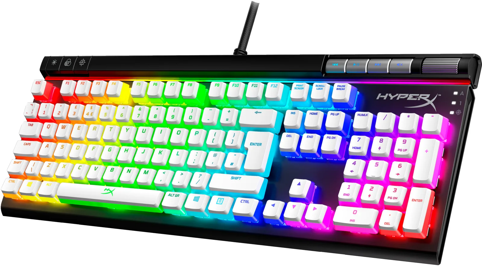 HyperX Pudding Keycaps - ABS - White 644H9AA Thumbnail 2