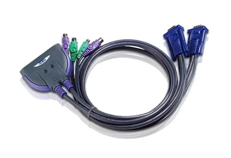 ATEN CS62 2-port PS/2 KVM switch 4710423770577 Klavye Video Fare Kabloları