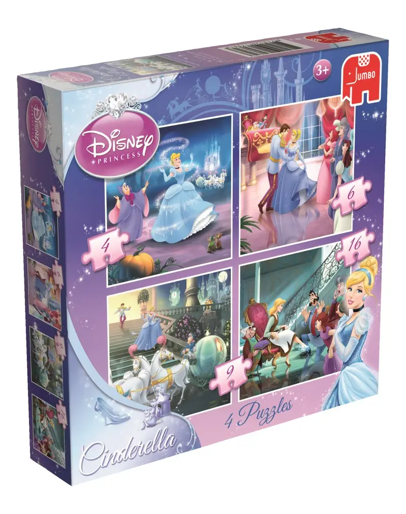 Jumbo Disney Princess Cinderella 4 in 1 17196 Puzzle