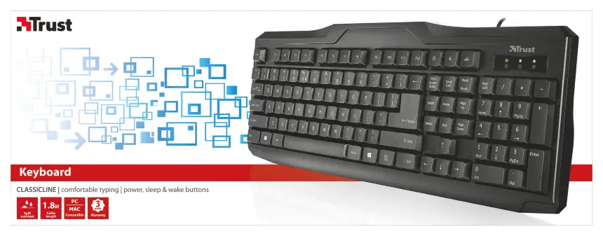 Trust CLASSICLINE KEYBOARD 20519 Klavye Thumbnail 1