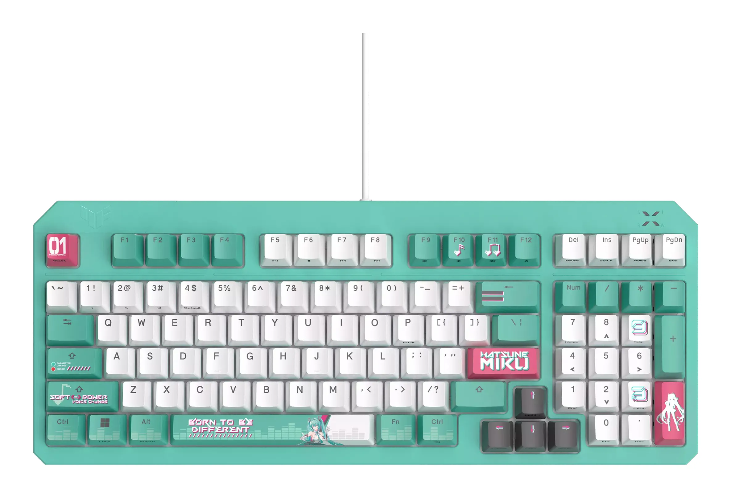 ASUS TUF Gaming K3 Gen II Hatsune Miku Edition 90MP0460-BKUA30 Mekanik RGB Oyuncu Klavyesi