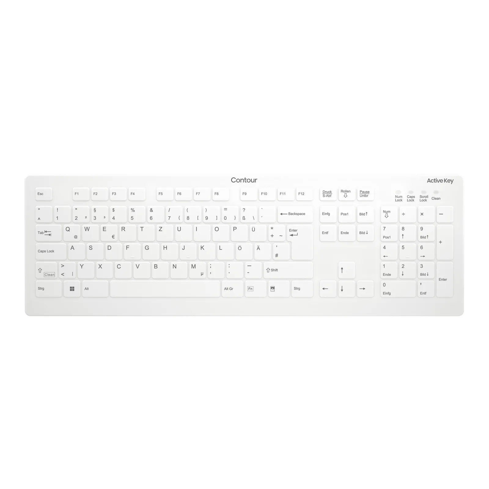 Contour Design Active Key AK-C8112-FU1-W/DE Kablosuz Klavye