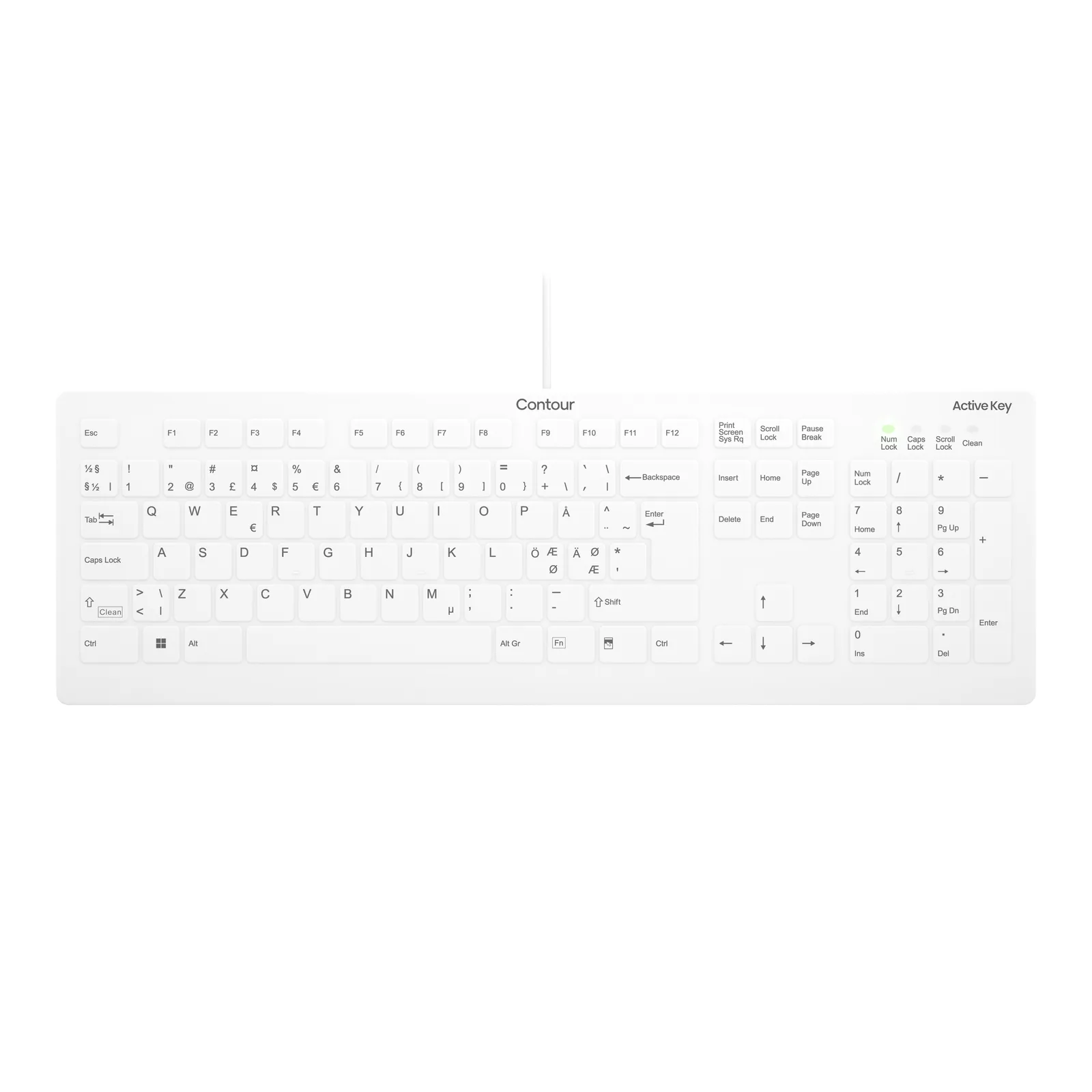 Contour Design AK-C8112-US-W/PN Klavye
