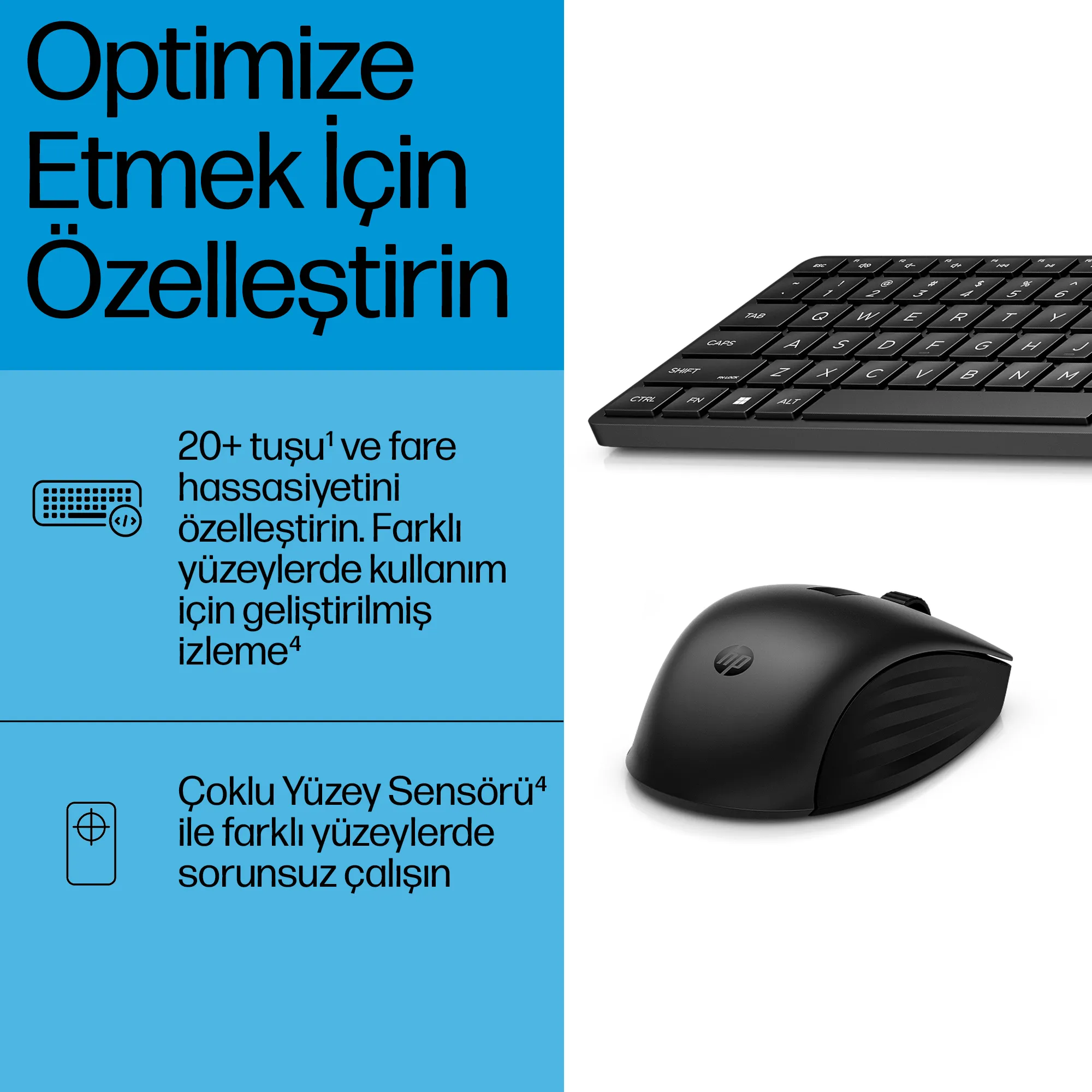 HP 655 Kablosuz Birleşimi 4R009UT#ABF Klavye Thumbnail 7