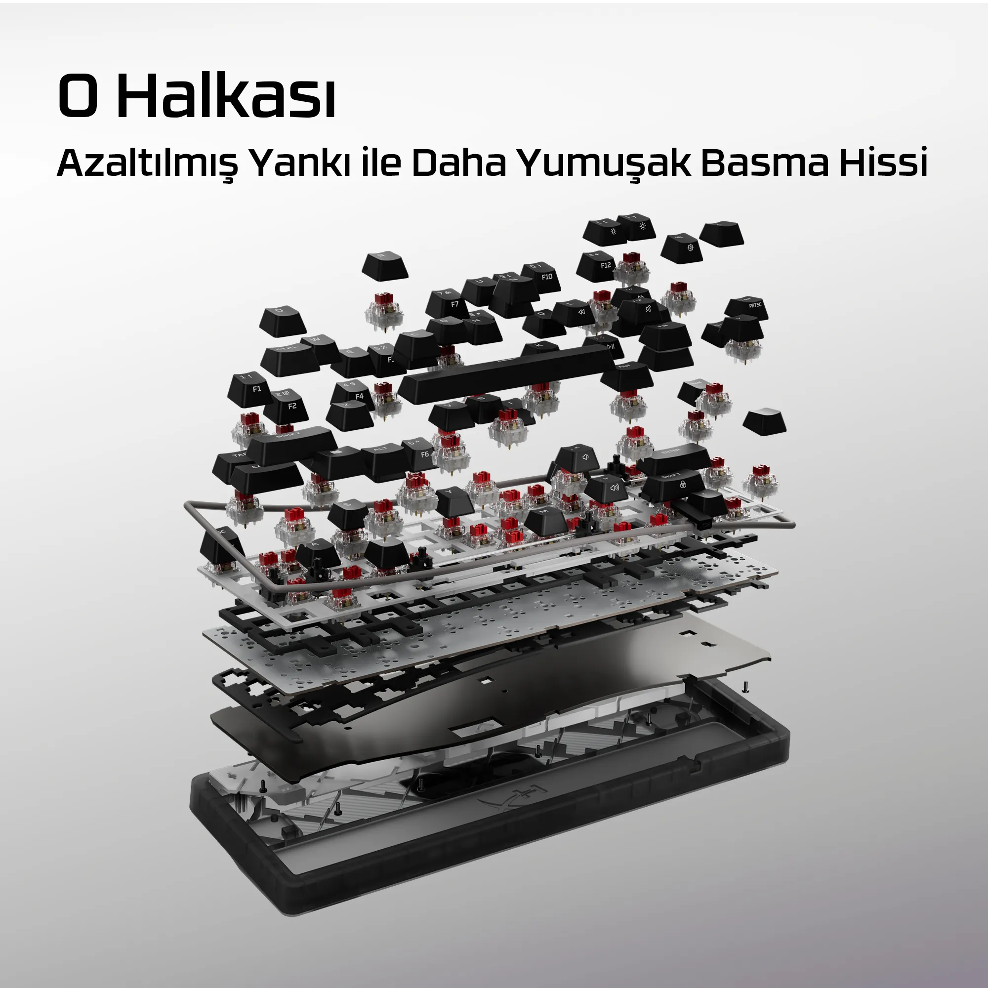 HyperX Origins 2 65 B4QS3AA Mekanik RGB Oyuncu Klavyesi Thumbnail 10