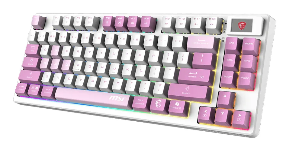 MSI FORGE GK600 TKL WIRELESS VIOLET TKL US Mekanik RGB Oyuncu Klavyesi Thumbnail 3