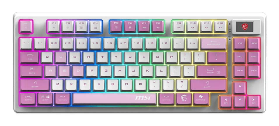 MSI FORGE GK600 TKL WIRELESS VIOLET TKL US Mekanik RGB Oyuncu Klavyesi
