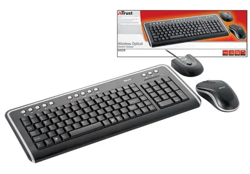 Trust Wireless Optical Slimline Deskset DS-3200 SLIM Klavye & Mouse Seti