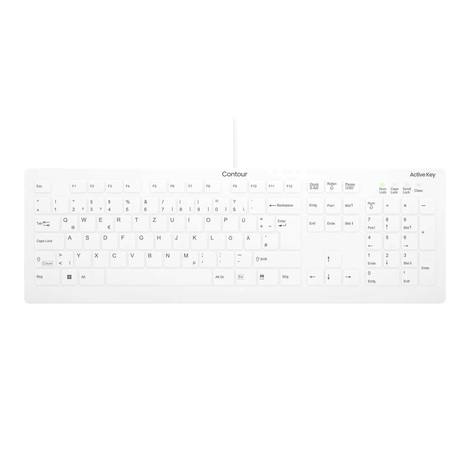 Contour Design Active Key AK-C8112-US-W/DE Klavye