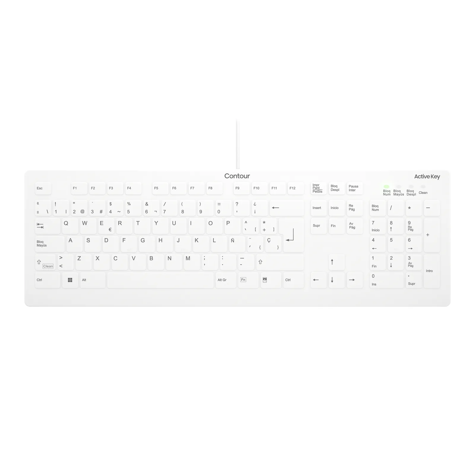 Contour Design Active Key AK-C8112-US-W/ES Klavye