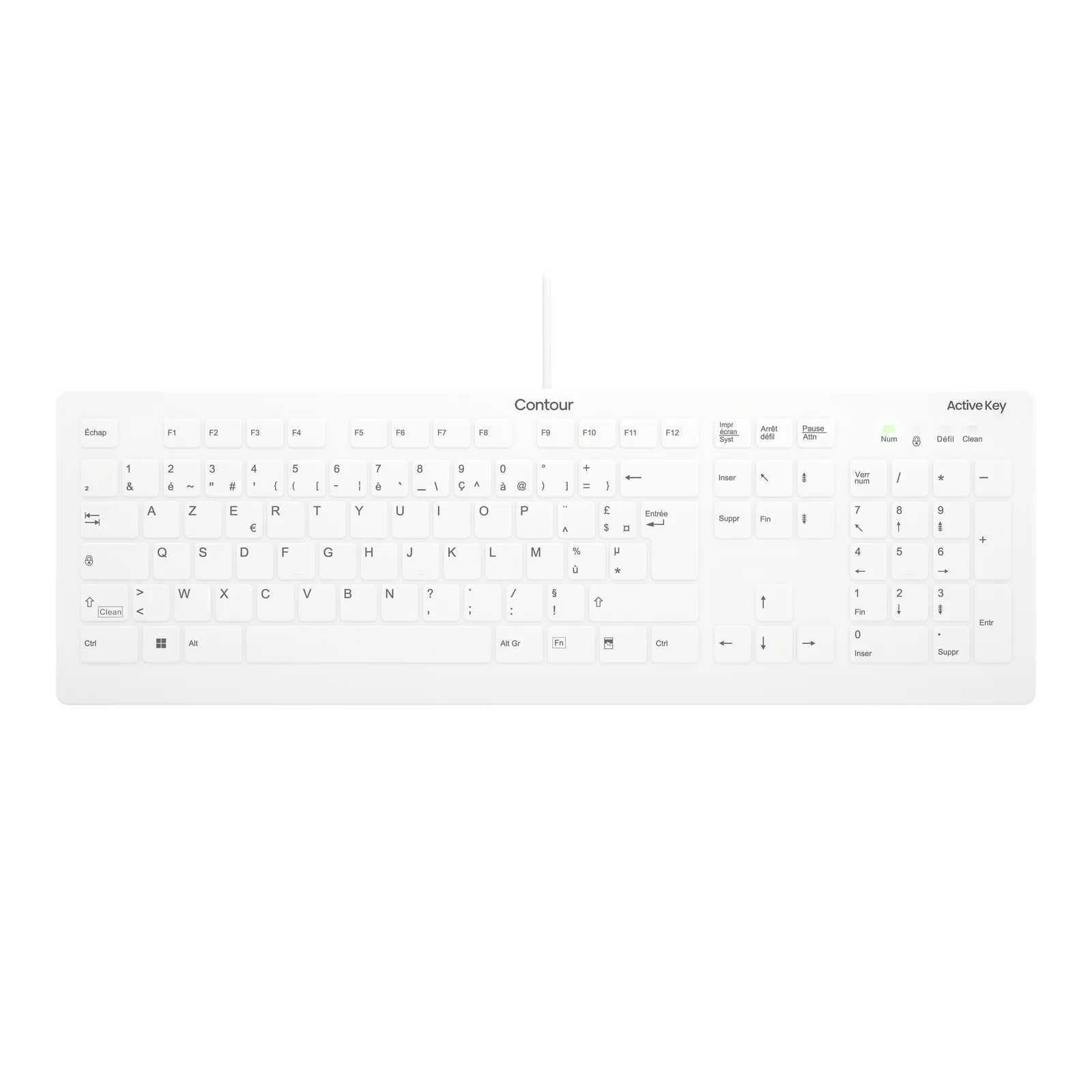 Contour Design Active Key AK-C8112-US-W/FR Klavye