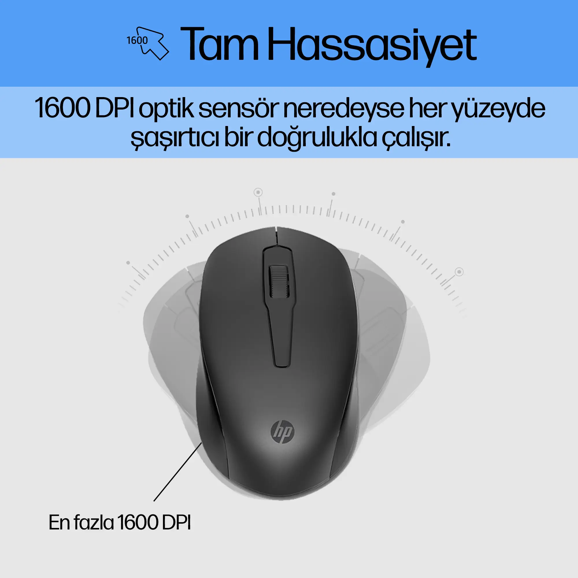 HP 330 2V9E6AA Kablosuz Klavye & Mouse Seti Thumbnail 4