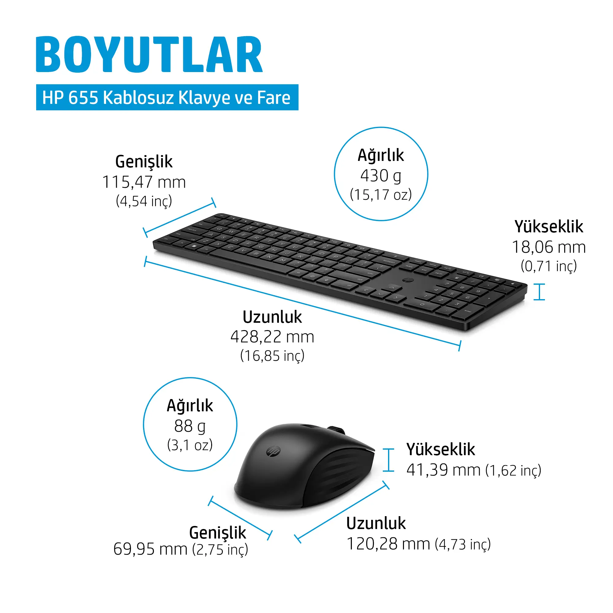 HP 655 Kablosuz Birleşimi 4R009AA#ABH Klavye Thumbnail 8